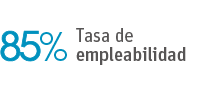 85% Tasa empleabilidad